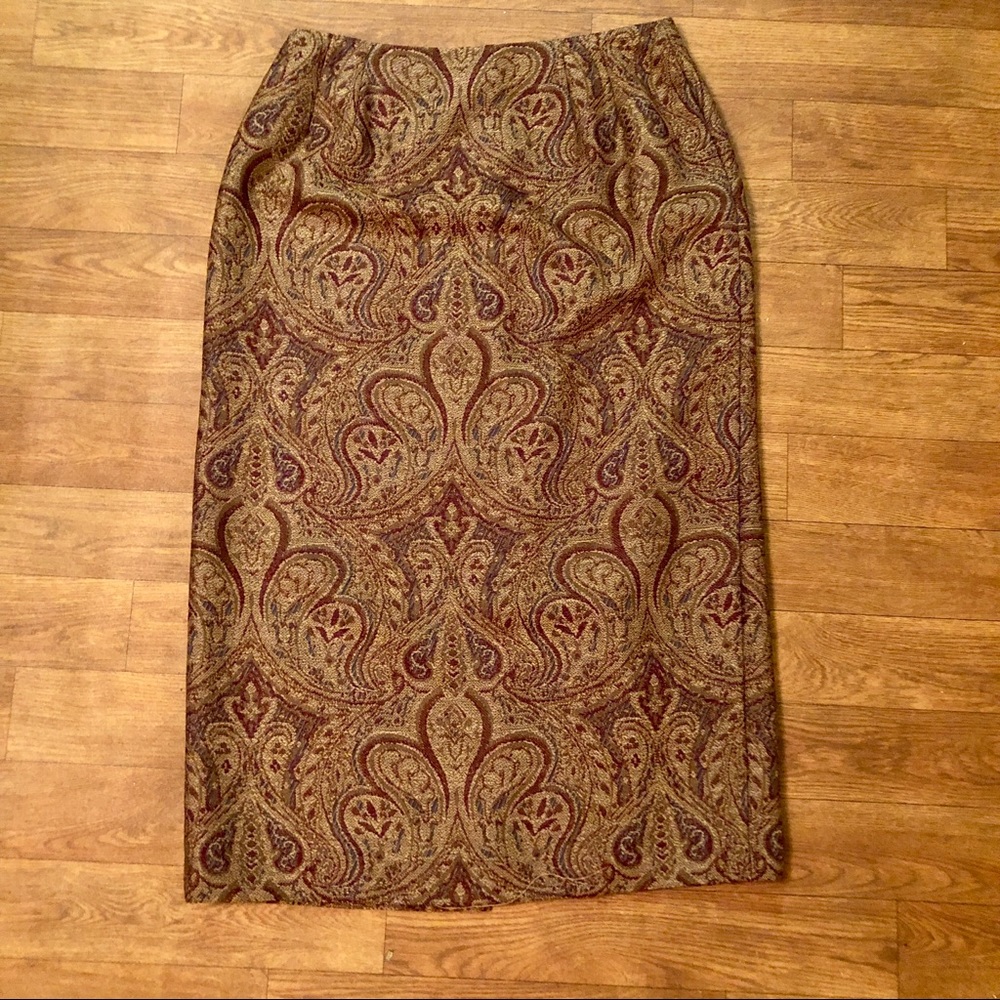 Talbots Tapestry Skirt - Size 12